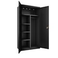 Hirsh Storage Cabinets, 36 in W, 18 in D, 72 in H, Black 22632